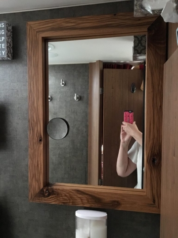 Custom mirror frame