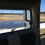 View while eating lunch inside Yellowstone National Park