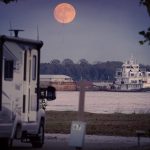 Moon rise on the Mississippi River at Viva!-Trend 2018 Rally, West Memphis, AR