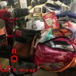 Various extras and backups pulled out of the overhead storage
