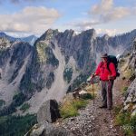 Rachel on the Kendall Katwalk Trail on the PCT