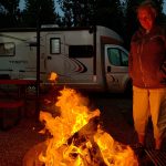 Rachel at Lakeview Campground, Big Horn National Forest, WY