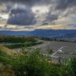 We're one of the last visitors in the parking lot at Mt. St. Helens, WA